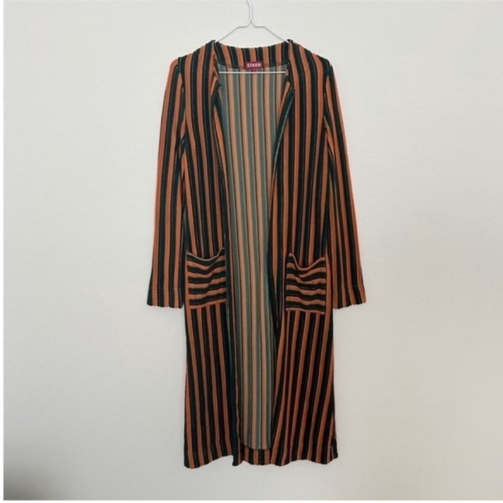 Staud Mia Striped Terry Cloth Robe - Picture 5 of 8
